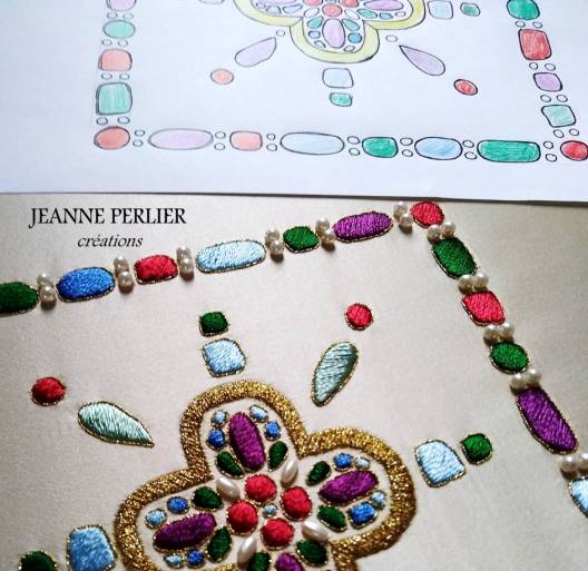 JEANNE PERLIER - La mérovingienne - Du dessin à la pale