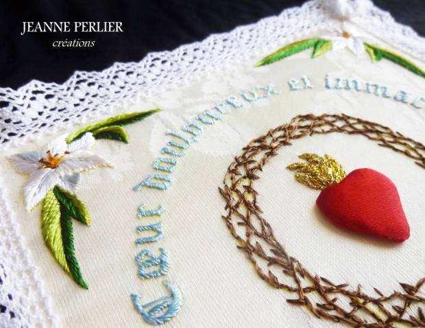 JEANNE PERLIER - Coeur douloureux - détail